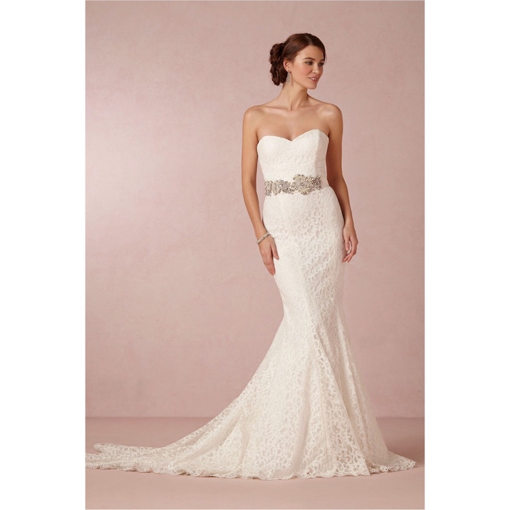 BHLDN Nicole Miller Mermaid Poppy Gown KA0013 Sz 4